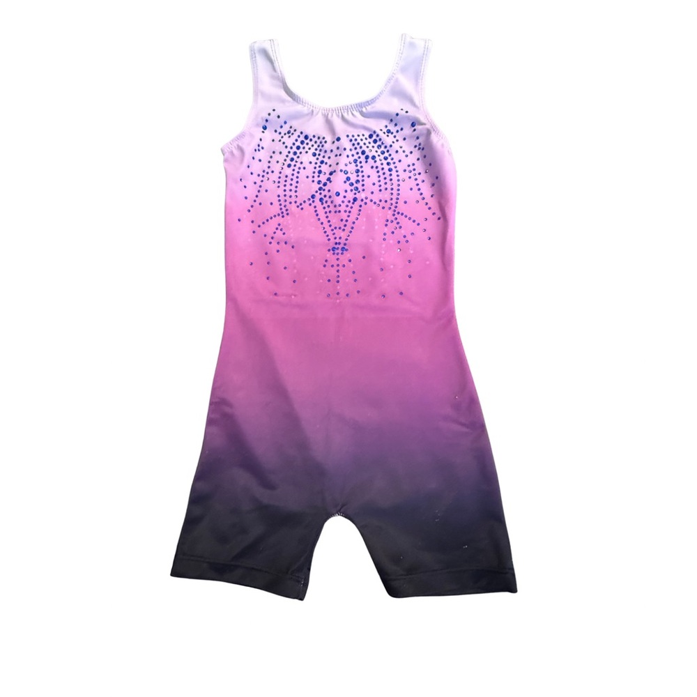 Sparkling Pink and Purple Kids Dance Costume